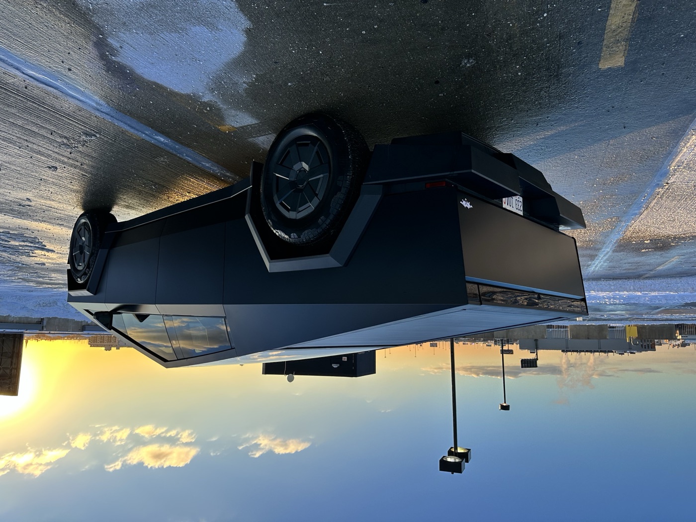 Cyberbeast rear three-quarter at sunset